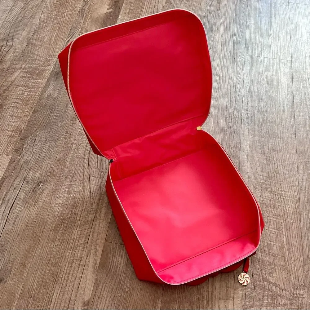 Estée Lauder Red & Pink Quilted Cosmetic Bag Large Travel